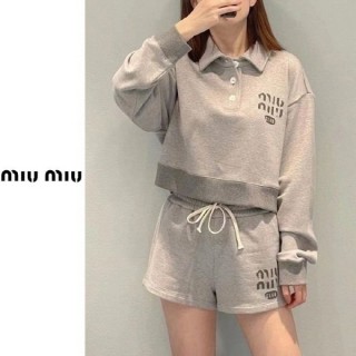 MU 카라맨투맨 반바지 셋업 (여성)